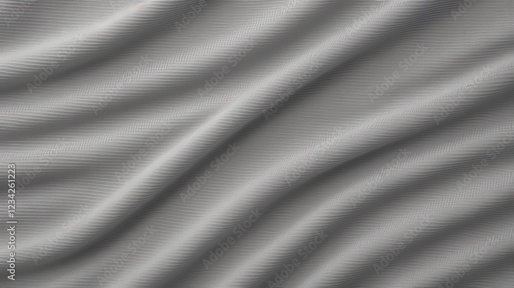 Aufkleber gray striped jersey fabric texture surface with smooth waves for textile design and background use