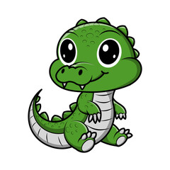 Fototapeta premium a illustration of cute crocodille