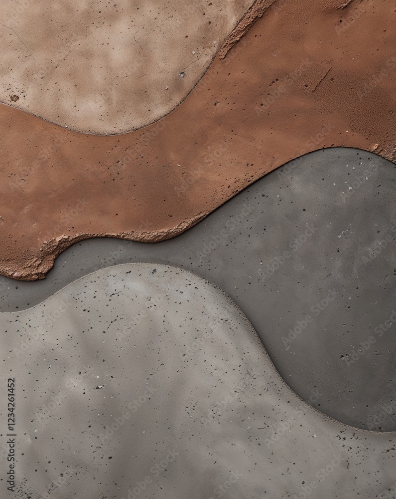 Poster soft brown merging into muted gray smooth concrete gradient texture background