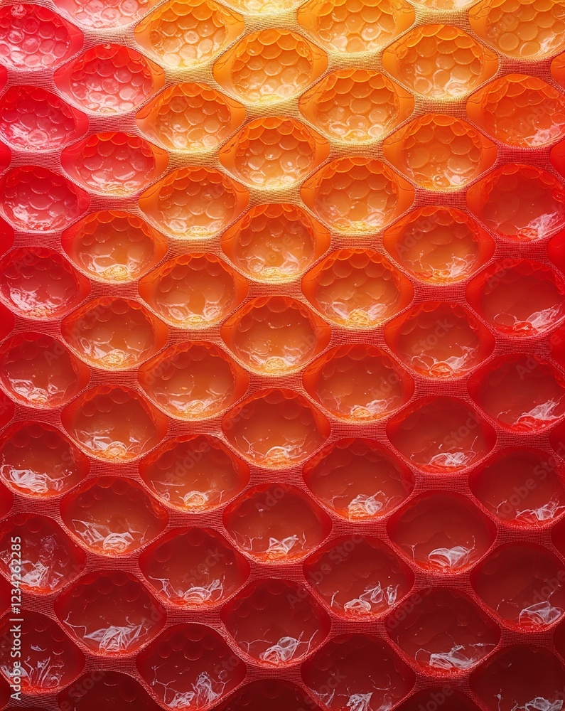 Poster soft orange blending into warm red bubble wrap gradient texture background