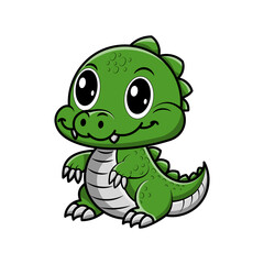Fototapeta premium a illustration of cute crocodille