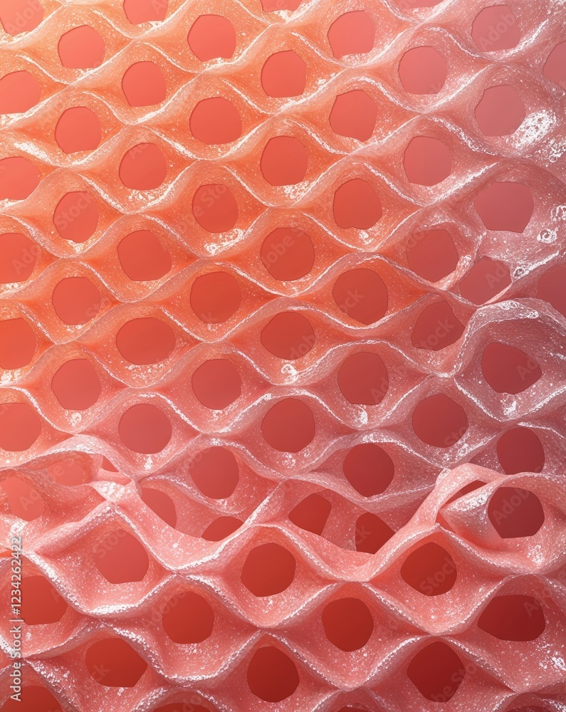 Poster soft peach blending into light coral bubble wrap gradient texture background