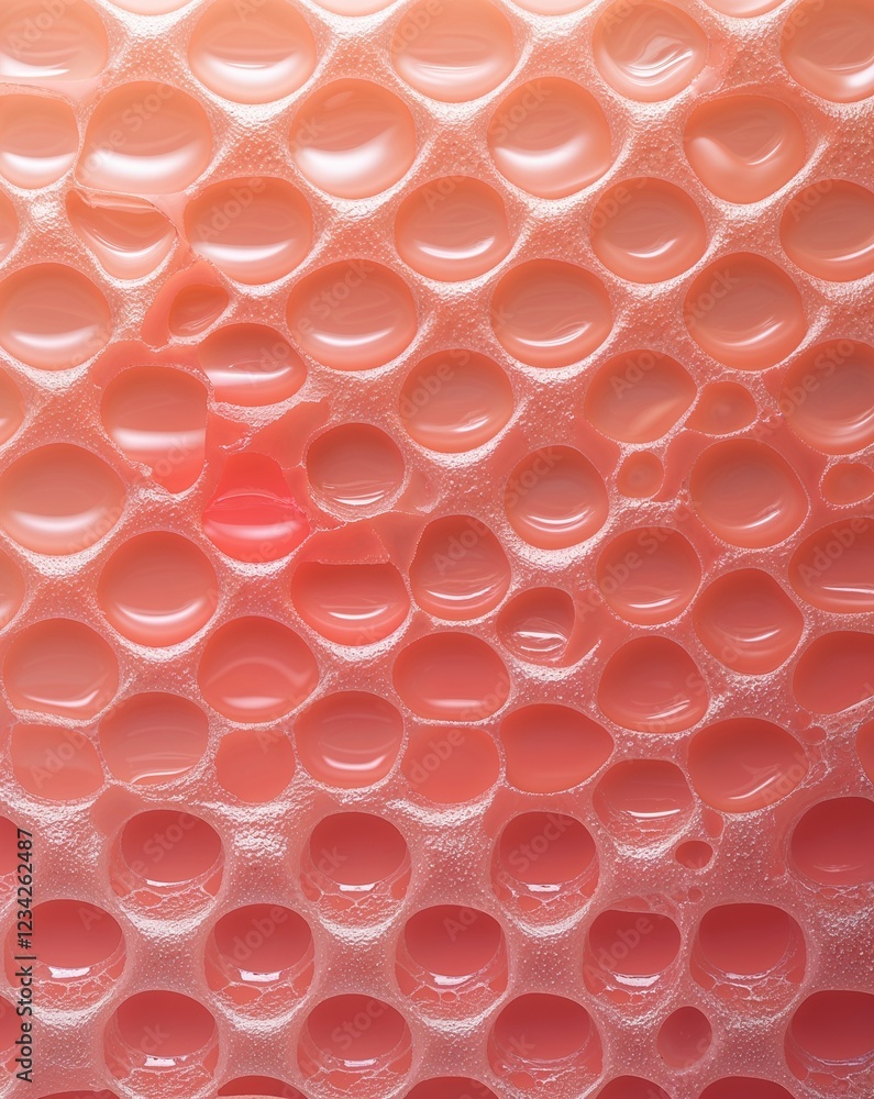 Poster soft peach blending into light coral bubble wrap gradient texture background
