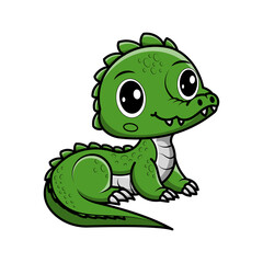 Naklejka premium a illustration of cute crocodille