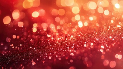 Sparkling Red Light Blur Background