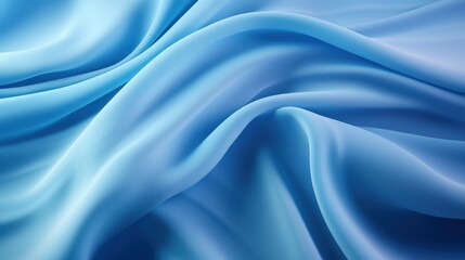 Obraz premium Soft and Flowing Blue Textile Cloth with Smooth Texture for Elegant Background Design, Perfect for Photography and Digital Art Projects