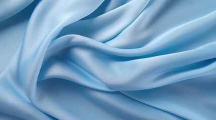 Obraz premium Smooth Blue Textile Background with Elegant Drapery for Fashion or Design Use, Ideal for Textures and Abstract Themes