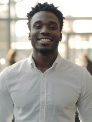 Obraz premium Professional Young Black Man Smiling