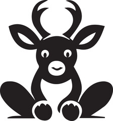 cartoon deer with horns