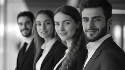 Obraz premium Professional Business Team with Smiles, 4k
