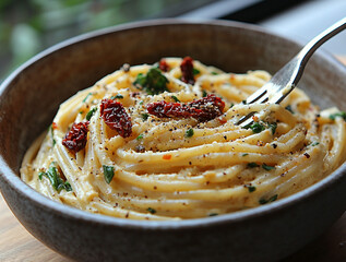 delicious italian dish with pasta