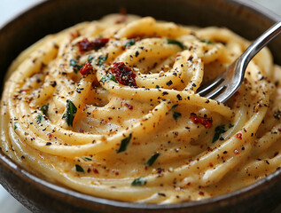 delicious italian dish with pasta