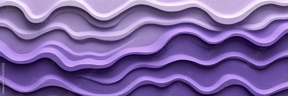 Poster seamless lilac gradient 3d wave texture pattern background, abstract minimalist design