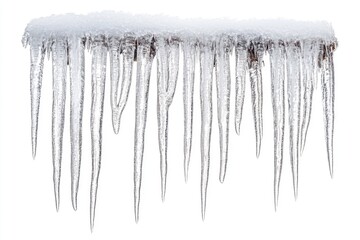 A house with icicles forming on its roof, a common winter scene