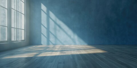Obraz premium Elegant Solitude: A Serene Blue Room