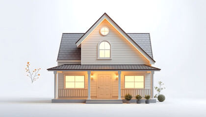 Insurance house coverage concept , with white tonespng