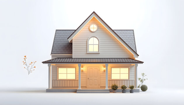 Insurance house coverage concept , with white tonespng