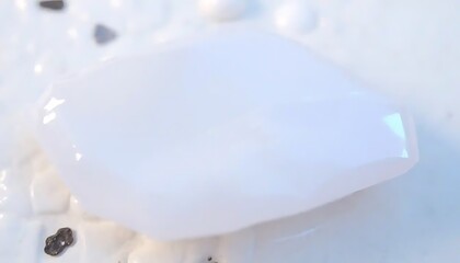 White Opal Specimen Shows Iridescent Shimmer