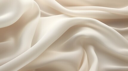 Fototapeta premium Close-Up of Soft White Fabric Texture with Elegant Flow and Beautiful Drapes Ideal for Fashion and Home Decor Applications