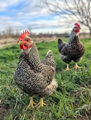 Fototapeta premium Chicken on a farm