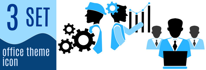 Modern vector illustration of a workspace featuring a desk, electronic devices, books, and technology elements. Showcasing a focused worker engaged in research, typing, and data analysis. 