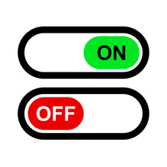 on and off icon isolated on transparent background