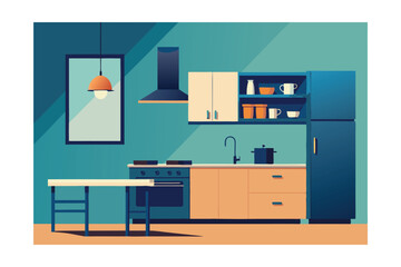 vector illustration of a kitchen
