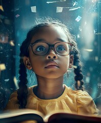 Curious Girl Reading &ndash; Imagination, Knowledge & Wonder