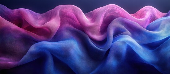 Obraz premium Abstract pink and blue fabric waves.