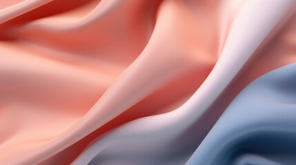 Fototapeta premium Soft Draped Fabric with Gentle Waves in Pastel Colors Ideal for Textile Backgrounds and Fashion Design Projects