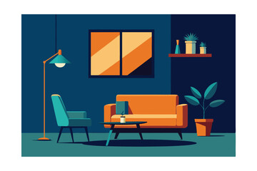 living room interior with furniture