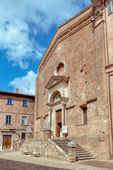 Fototapeta premium The church of San Domenico is a religious building in Urbino, almost opposite the entrance to the Palazzo Ducale, in Marche, Italy