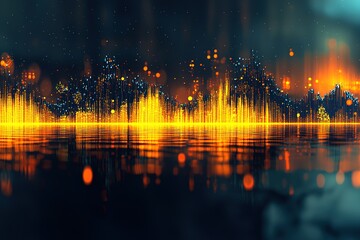 Fototapeta premium Magical Glowing Number Three: Abstract Bokeh Background Perfect for Festive Designs, Holiday Cards, Celebrations, Invitations, Posters, Branding, Websites, App Interfaces, and More! 