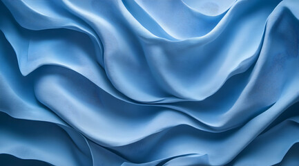 Obraz premium Blue background with smooth curves and wavy lines, vector illustration