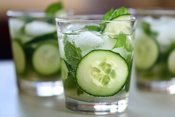 Fresh and healthy drink with refreshing cucumber, great for a hot summer day or as a pick-me-up anytime