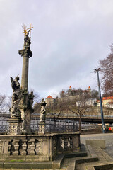 Fototapeta premium Walking in the historical city center in Bratislava