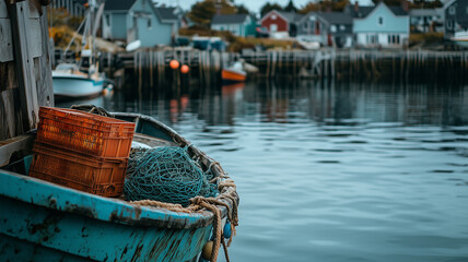 漁船と静かに揺れる波、港町の暮らしを映す情緒的な風景