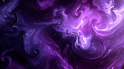 Obraz premium Purple and black abstract swirling paint creating a marble effect