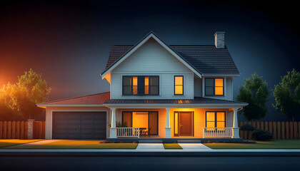 Insurance house coverage concept , with white tonespng