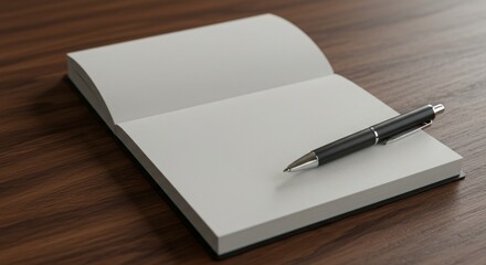 A Blank Notepad with a Pen Ready for Writing Ideas