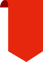 Folded label banner illustration 