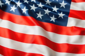 A detailed view of the American flag's stars and stripes