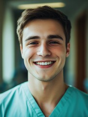 Obraz premium Smiling Male Nurse