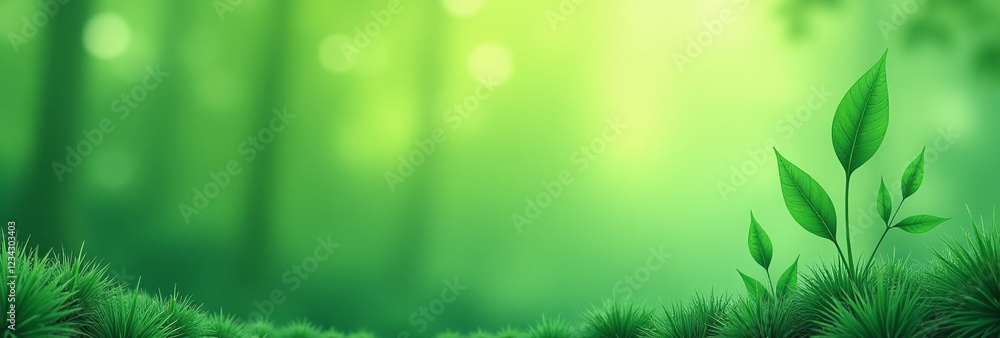 Poster ecology concepts use abstract natural elements green gradients backgrounds suitable graphic designs 