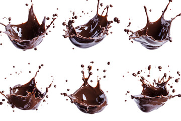 Dynamic Brown Liquid Splashes On A White Background, Transparent PNG