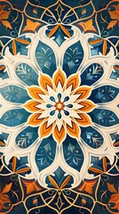 Eid Al Fitr Greeting Card A Stylized with Intricate Pattern and Festive Colors