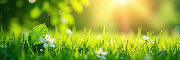 new green season shines bright warm sunshine gentle summer breeze outside every