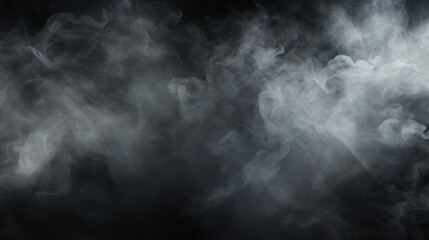 Fototapeta premium Ethereal Smoke Phenomenon on a Dark Ground with a Mysterious Fog and Cloud Formation for Dramatic Visual Effects and Backgrounds