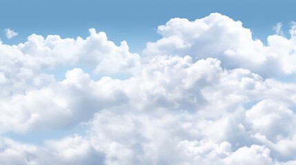 Fluffy White Clouds in a Blue Sky with a Soft Patchy Overlay Creating a Serene and Calm Atmosphere for Various Artistic Applications