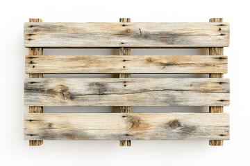 Pallet top view three rendering white background
